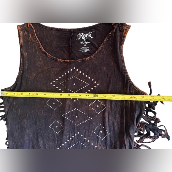 Rock Wangler ,Brown Sleeveless Fringe Dress with Studded Design - Picture 6 of 7